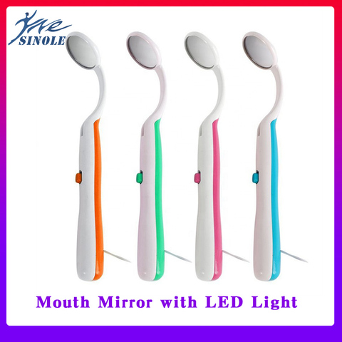 Espejo para la boca con luz LED, herramienta de diagnóstico para el cuidado de la salud bucal, Dental, Intraoral, espejo de comprobación de dientes, 1 Uds. ► Foto 1/6