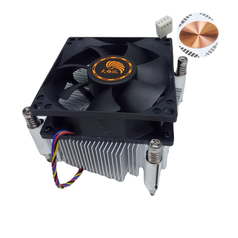 Ventilador de cpu PWM 2011 núcleo de cobre por tornillo instalación 4pin computadora de escritorio PC CPU disipador enfriador fan core 4Pin para LGA2011 ► Foto 1/4