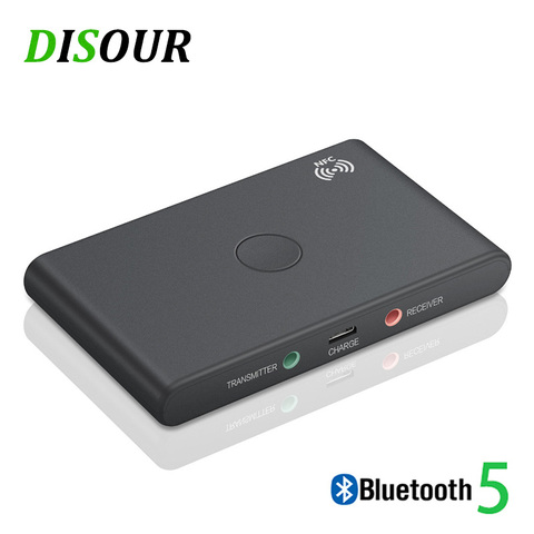 DISOUR-adaptador inalámbrico inteligente con Bluetooth 5,0, transmisor y receptor de Audio 2 en 1, 3,5 MM, AUX, estéreo, para TV, coche, PC, NFC ► Foto 1/6