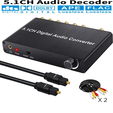 5,1 canales convertidor de audio digital DTS/decodificación Dolby AC3 SPDIF entrada a 5,1 ► Foto 1/6