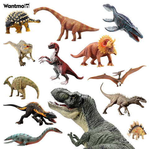 Figuras de dinosaurios/figuras de animales, juego educativo que incluye t-rex, Triceratops, Velociraptor, Regalos perfectos para niños ► Foto 1/6