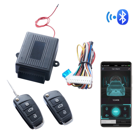 Control remoto con Bluetooth para puerta de coche, sistema de alarma de bloqueo centralizado automático, entrada sin llave, aplicación de teléfono móvil PKE Universal ► Foto 1/6