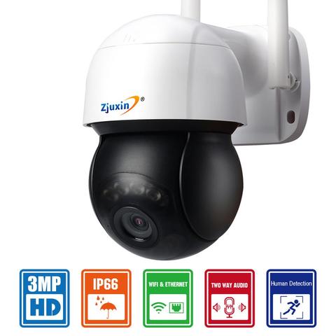 ZJUXIN-cámara IP PTZ de 3MP para exteriores, videocámara inalámbrica de seguimiento automático por Ia, Zoom Digital 4X, Audio ONVIF, cámara de seguridad CCTV ► Foto 1/6