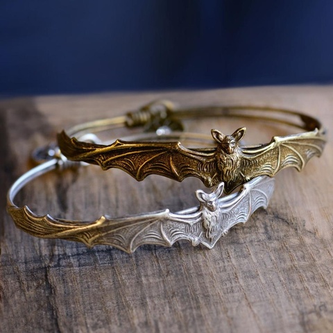 Pulsera de murciélago vampiro, pulsera de Halloween, joyería del murciélago, de Halloween Joyería, pulsera gótica, joyería de vampiro, disfraz de Halloween ► Foto 1/4