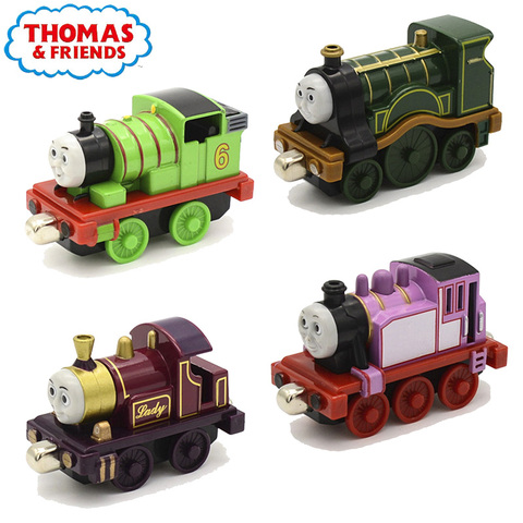 40 estilos 1:43 Thomas y amigos tren juguete de Thomas de Metal de aleación de fundición de pista magnética tren modelo de los niños educativo juguete para regalo ► Foto 1/6