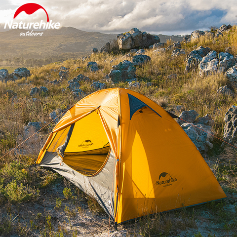 Naturehike-tienda de campaña ultraligera para 2 personas, 20D, para ciclismo al aire libre, senderismo, mochilero, impermeable, PU4000, verde, naranja ► Foto 1/6