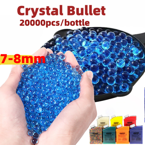 Balas de agua suaves para niños, 7-8mm, 20000 unids/caja, Bola de pintura de Gel BB, cuentas de municiones Airsoft, armas, pistolas, accesorios, Glock Toys para niños ► Foto 1/6