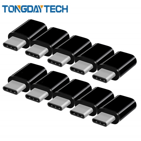 Tongdaytech 20 piezas USB C Adaptador hembra Micro USB al Tipo-C Tipo C Adaptador de Cable Adaptador Usb Tipo C para Samsung S9 S8 S10 ► Foto 1/6