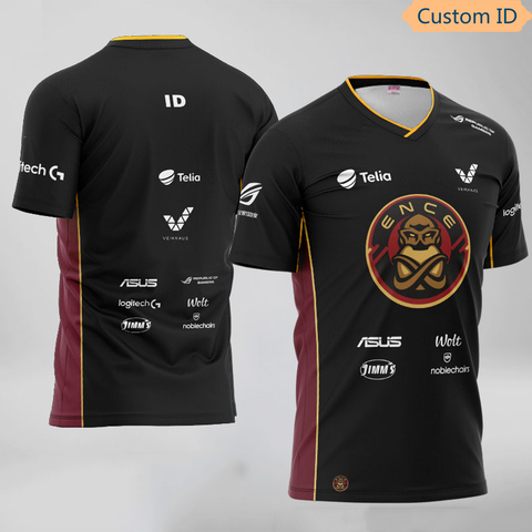 CSGO-Camiseta de equipo e-sports para hombres y mujeres, camiseta personalizada con nombre personalizado, uniforme ENCE ► Foto 1/1