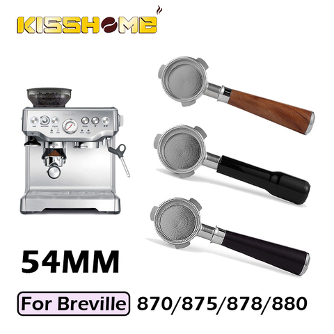 Portafiltro de café sin fondo para Breville 870/875/878/880, cesta de filtro de repuesto, accesorio de la máquina Espresso para Barista, 54mm ► Foto 1/6