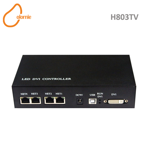 Controlador de píxeles SPI H803TV con Interfaz DVI, compatible con MADRIX Jinx Control de 4 puertos de red, máximo 400000 píxeles ► Foto 1/6