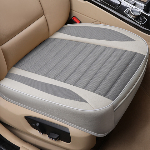 Funda de asiento de coche, cojín de lino estaciones Universal transpirable para la mayoría de los sedán de cuatro puertas y SUV protección de asiento de coche Ultra-Lujo ► Foto 1/6