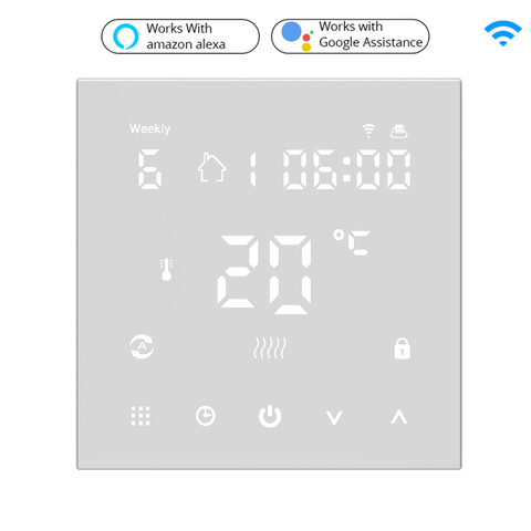 Termostato inteligente WiFi para calefacción de suelo eléctrica, controlador remoto de temperatura para caldera de agua/Gas para Google Home y Alexa ► Foto 1/6