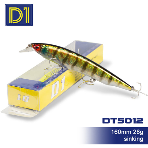 D1Fishing-aparejos de pesca, 2022 Wobbler, cuentas de tungsteno, 160mm, 28g, accesorios de pesca de hundimiento, lubina, kanata, trintlin para pesca ► Foto 1/6