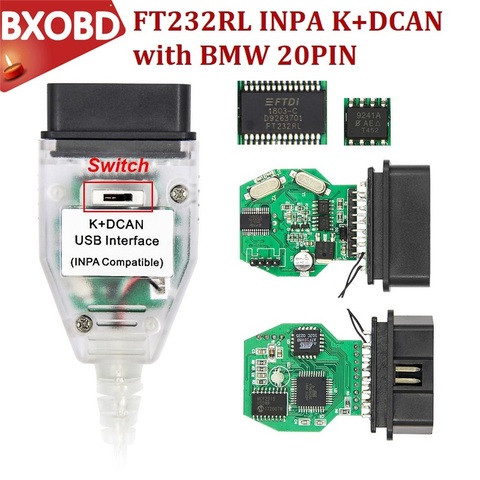 Escáner OBD2 INPA K Dcan FT232RL con interruptor para BMW, INPA K + Can, Cable de interfaz INPA para BMW INPA K + Dcan OBD2 ► Foto 1/5