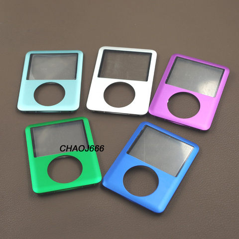 Funda protectora frontal para iPod Nano 3ra Nano 3 4GB 8GB, carcasa con lente para ventana, color azul, plateado, Morado, verde claro y azul ► Foto 1/1
