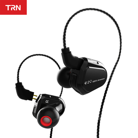 Auriculares intrauditivos híbridos TRN V20 DD BA, auriculares HIFI con Monitor de DJ, para correr, deporte, enchufe de cabeza, Cable de 2 pines, TRN V80/V30/BT20S/BT3S ► Foto 1/6