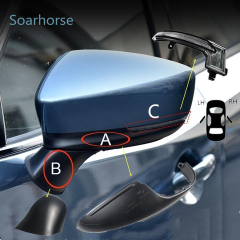 Cubierta inferior para espejo retrovisor lateral de coche carcasa para espejo de puerta, para Mazda 6 Atenza 2022 ► Foto 1/4
