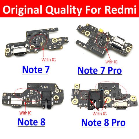 Pieza de conector de Cable flexible para Xiaomi Redmi Note 8T 9S 8 7 9 Pro, módulo de micrófono, tarjeta de puerto de carga USB Original ► Foto 1/6