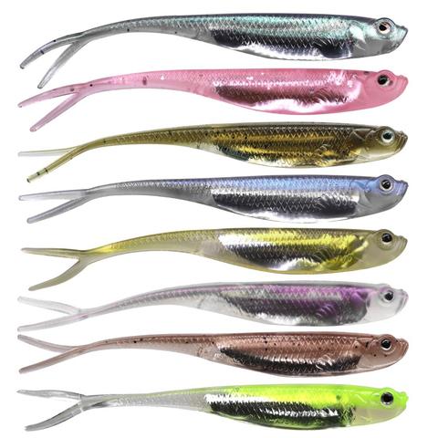 6 uds cebos blandos para pesca 7,5 cm 1,8g de idiota cebo para sábalos pesca gusano Swimbaits de silicona suave señuelo de la pesca de la carpa ► Foto 1/6