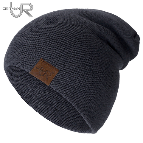 1 Uds Unisex sombrero URGENTMAN Casual Beanie para los hombres y las mujeres caliente suave, de punto estilo sombrero llano diario de invierno sombrero ► Foto 1/6