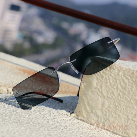 Gafas de sol de transición de titanio gafas de lectura fotocrómicas presbicia de hipermeía para hombres con dioptrías gafas de presbicia al aire libre ► Foto 1/6