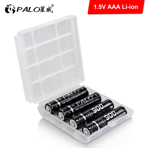 PALO Li-ion 1,5 V batería recargable 1,5 V AA batería 3000 mAh pilas AA para relojes, ratones, computadoras, juguetes así como ► Foto 1/6