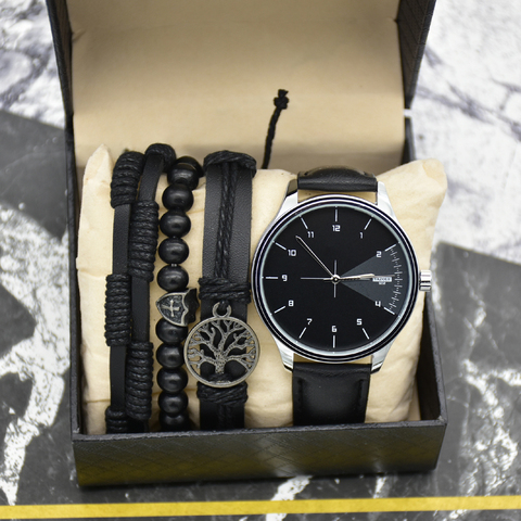 Conjunto de pulsera Simpl para hombre, reloj de negocios a la moda, 4 Uds., regalo con caja ► Foto 1/6