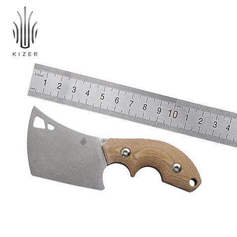 Kizer-cuchillo de carnicero 1039C2, hoja fija, mango de Micarta, mini cuchillo de cocina portátil con funda, herramientas de mano, novedad de 2022 ► Foto 1/6