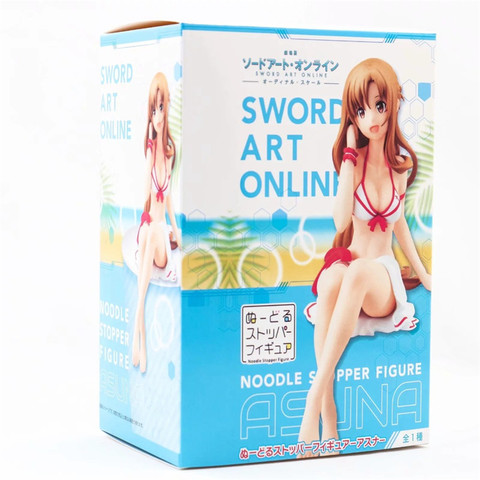 Sword Art-bañador en línea de Asuna, traje de baño para sentarse PVC figura de acción SAO Yuuki Asuna decoración de escritorio modelo de tapón de 12cm ► Foto 1/6