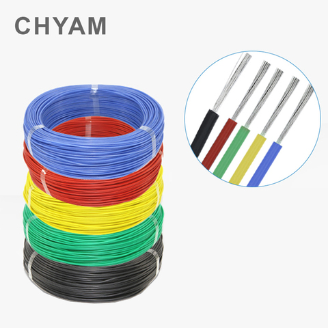 Cable electrónico de PVC, 5 metros, 5 M, UL1007, 24awg, 26, 28, 30, 22AWG, 18AWG, 16AWG ► Foto 1/5