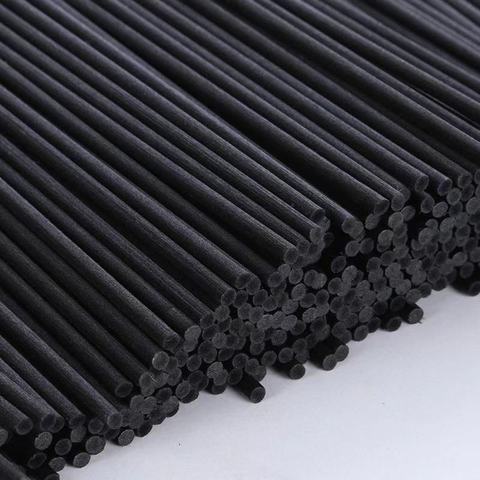 Varillas de caña de fibra negra, difusor de aceite esencial de ratán, recambios de varillas de recambio para ambientador de coche, 22x3mm, 500 Uds. ► Foto 1/6