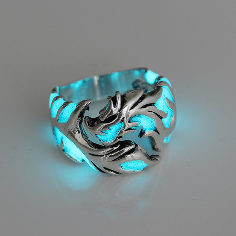 Anillos Retro de individualidad para mujer y hombre, accesorios necesarios para discotecas y bares, anillo de joyería de Dragon Loong con personalidad ► Foto 1/6