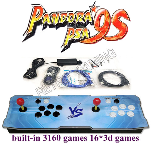 Consola de videojuegos Arcade Pandora 9S, tablero PCB 3160 en 1, 16 uds., controlador de Joystick Retro, 6 botones y pegatina personalizada, HDMI y VGA ► Foto 1/6