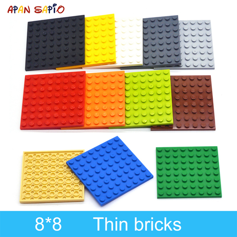 Bloques de construcción DIY para niños, figuras delgadas de 8x8 puntos, 12 colores, educativo, tamaño creativo, Compatible con lego, juguetes para niños, 10 Uds. ► Foto 1/6