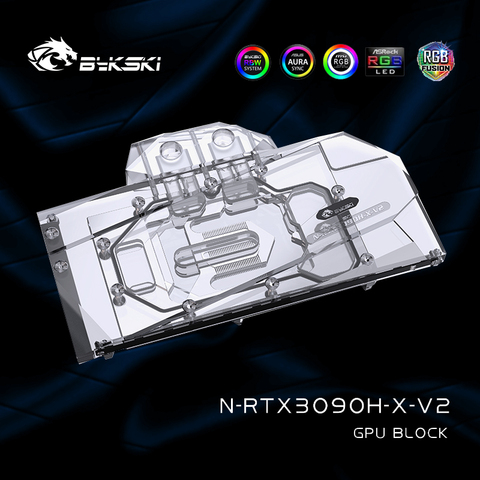 Bykski N-RTX3090H-X-V2 GPU bloque de agua para gamerock Premium Edition Palit Inno3D GALAX de Fundador edición RTX 3090 3080 tarjeta gráfica NVIDIA ► Foto 1/6