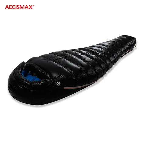 AEGISMAX-saco de dormir impermeable de nailon 15D, saco de dormir de plumas de ganso, FP800, cálido y cómodo para acampar al aire libre, 22 ℉ ~-10 ℉, Invierno 95% ► Foto 1/6