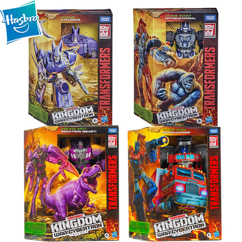 Hasbro-figuras de acción de Transformers War, modelos de juguetes para la serie de Cyclonus, Optimus Primal, Optimus Prime, Megatron Kingdom ► Foto 1/5