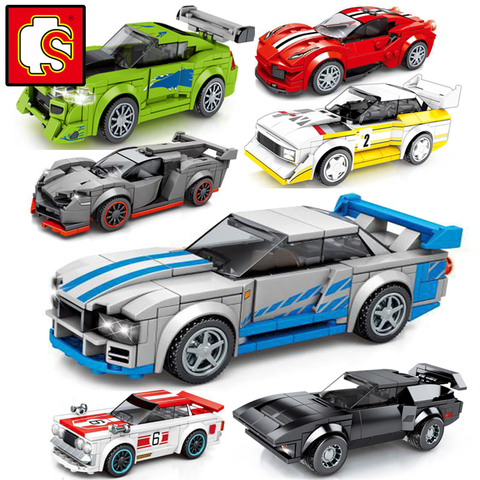 Sembo-bloques de construcción de coches de carreras compatibles con city F1, gran vehículo de carreras, Kits deportivos, juguetes técnicos ► Foto 1/6