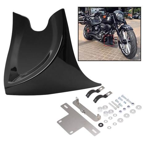Alerón frontal Universal para motocicleta Harley Sportster XL Fatboy Softai V-ROD Touring Glide, color negro ► Foto 1/6