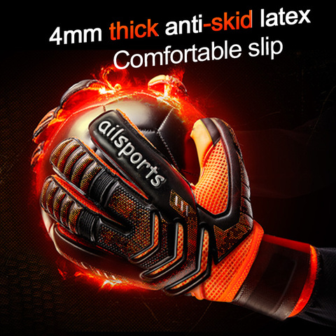 Guantes de portero de fútbol profesional, protección gruesa de látex, para  adultos, deportes de Fútbol - AliExpress