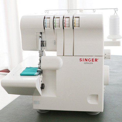 Singer-máquina de coser Overlock 14SH644 para el hogar, máquina eléctrica de overlocado, copia de cinta lateral de código, encaje de hoja de hongo cuatro Th ► Foto 1/4