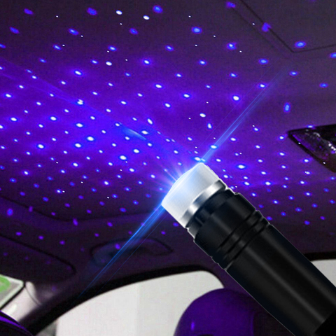 Lámpara LED USB para techo de coche, luz de noche, Interior, Galaxia, de Ambiente, decorativa, ajustable, múltiples efectos de iluminación ► Foto 1/6