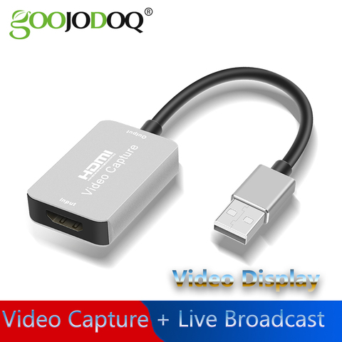 HD 4K 1080P Tarjeta de captura de vídeo USB 2,0 HDMI vídeo registro caja para PS4 DVD juegos videocámara cámara de grabación de Streaming en directo ► Foto 1/6