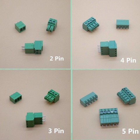 Juego de 10 terminales de enchufe de aguja recta de 3,81 Pines, tipo 300V, 8A, 3,81mm, Conector de paso, pcb Bloque de terminales de tornillo ► Foto 1/1