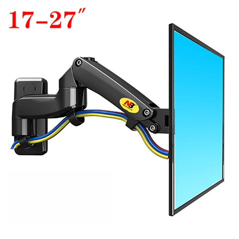 Soporte de Monitor Lcd NB de 17-27 pulgadas, montaje de aluminio, resorte de Gas, montaje de movimiento completo para Tv, doble brazo, para ordenador y TV ► Foto 1/6