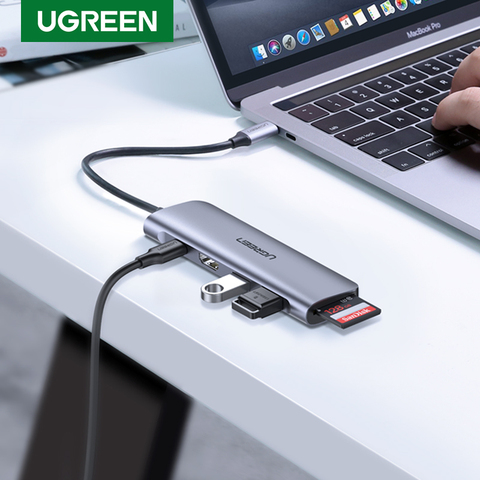 UGREEN USB C tipo C 3,1 a 4K HDMI USB 3,0 SD TF 100W PD estación Dock adaptador para MacBook Pro aire 2022 Galaxy USB C ► Foto 1/6