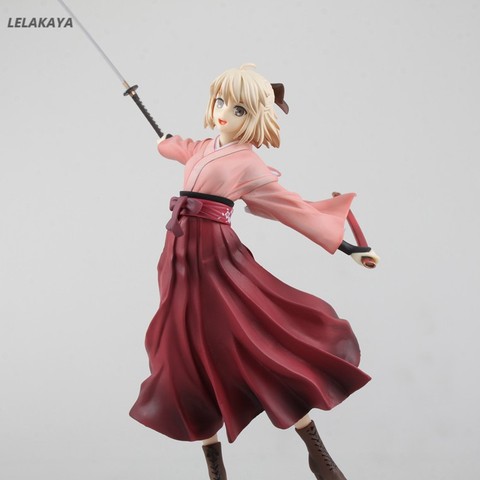 Escala 1/8 Anime destino KOHA-ACE figura de acción Okita Souji Sakura sable vestido Kimono vestido Ver Modelo de regalo de colección muñeca de Cosplay 23cm ► Foto 1/6