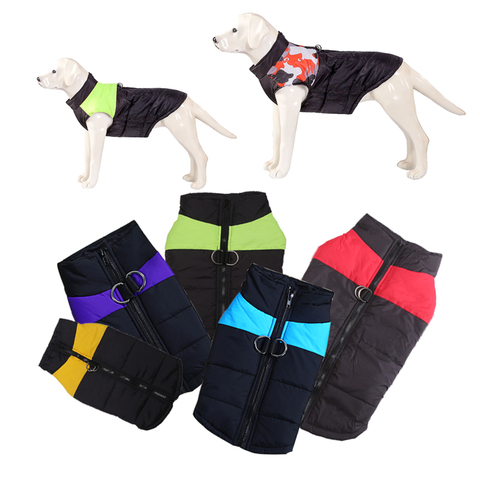 Perros de compañía de invierno ropa de invierno chaqueta para perro impermeable chaqueta Thickin de esquí Chaleco con cremallera Cothing para pequeños perros grandes de Alaska Pastor S-7XL ► Foto 1/6