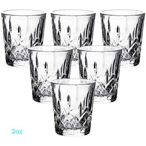 2oz Tequila gafas diseños tallados de vidrio de tiro claro whisky gafas a granel alto Cool divertido gafas para hombres 6 uds ► Foto 1/1